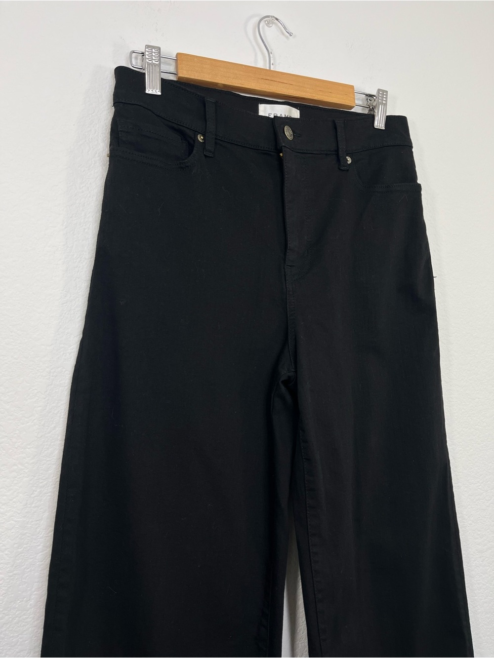 FRAME NWOT Le Slim Palazzo Long Jeans in Black size 29 - Picture 3 of 9